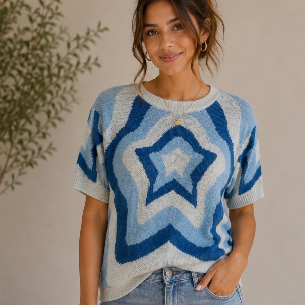 Aelfric Eden Star Knit Sweater Retro Eclectic Hippie Festival Scandi Neutral